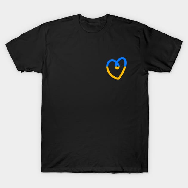 Stand with Ukraine. Heart T-Shirt by yuliia_bahniuk